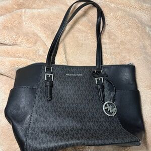 Michael Kors Black and Dark Gray Tote